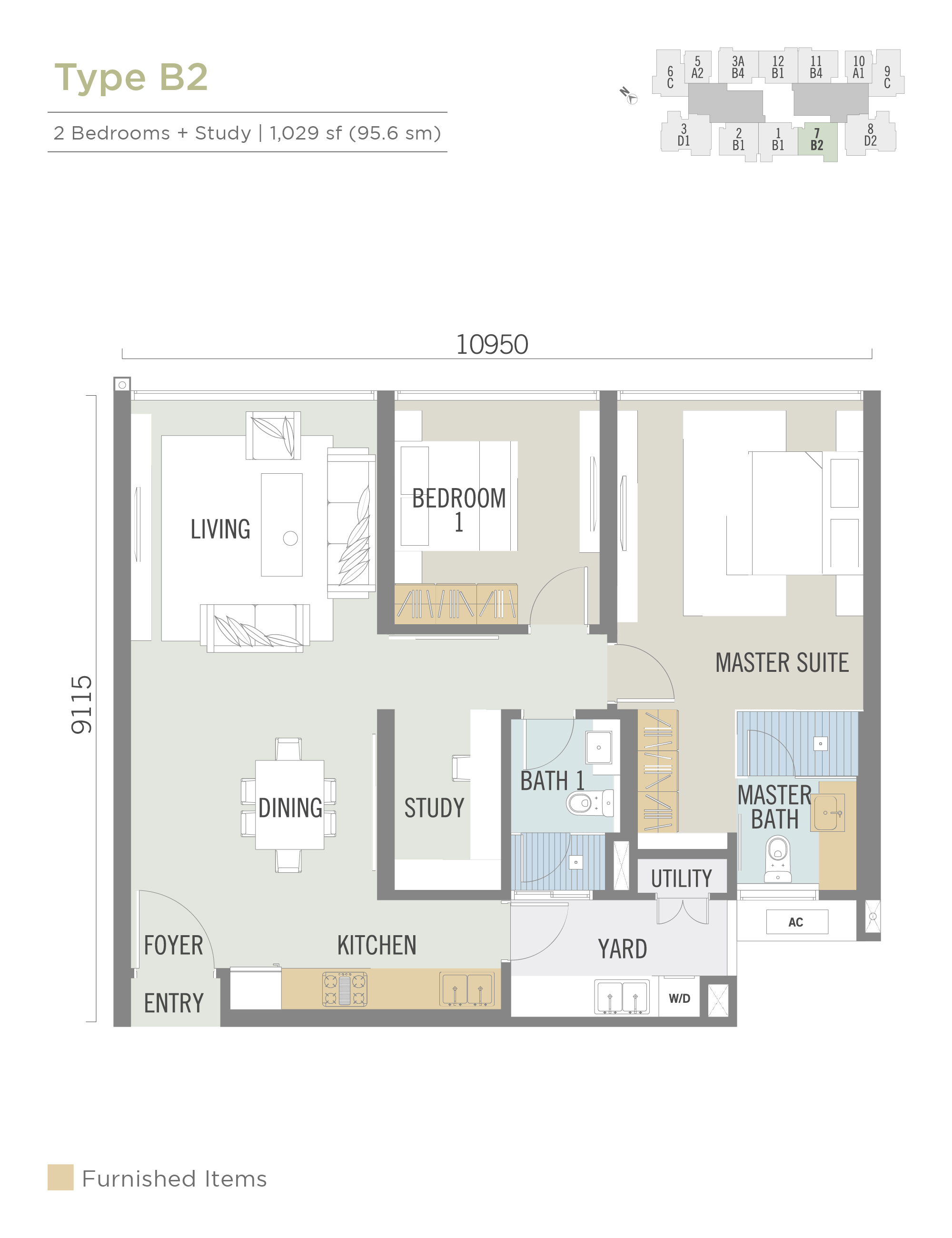 Type B|Typical Floor Plans